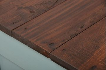 アンティーク家具　アンティークペイント 両面引き出し作業台(カウンターテーブル)