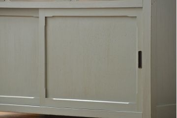 アンティーク家具　アンティークペイント 両面引き出し作業台(カウンターテーブル)