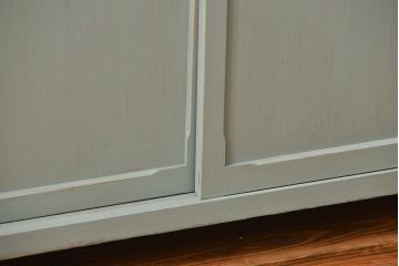 アンティーク家具　アンティークペイント 両面引き出し作業台(カウンターテーブル)