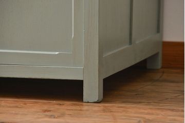 アンティーク家具　アンティークペイント 両面引き出し作業台(カウンターテーブル)