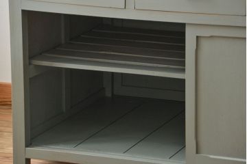 アンティーク家具　アンティークペイント 両面引き出し作業台(カウンターテーブル)