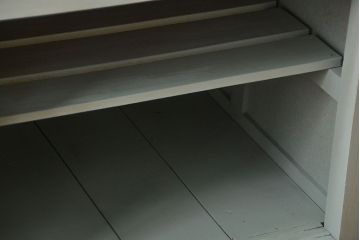 アンティーク家具　アンティークペイント 両面引き出し作業台(カウンターテーブル)