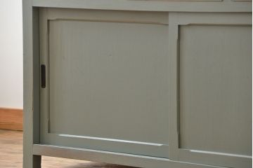 アンティーク家具　アンティークペイント 両面引き出し作業台(カウンターテーブル)