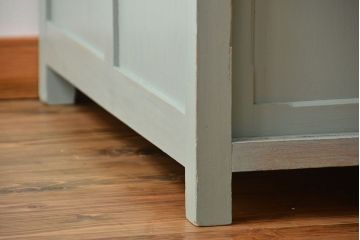 アンティーク家具　アンティークペイント 両面引き出し作業台(カウンターテーブル)