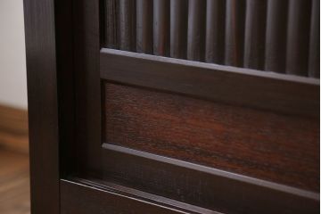 アンティーク家具　古民具・骨董 丸桟仕上げ 三尺水屋箪笥サイドボード(収納棚)