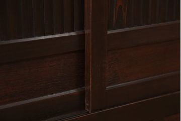 アンティーク家具　古民具・骨董 丸桟仕上げ 三尺水屋箪笥サイドボード(収納棚)