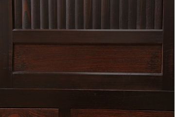 アンティーク家具　古民具・骨董 丸桟仕上げ 三尺水屋箪笥サイドボード(収納棚)