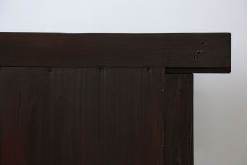 アンティーク家具　古民具・骨董 丸桟仕上げ 三尺水屋箪笥サイドボード(収納棚)