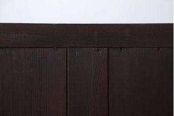 アンティーク家具　古民具・骨董 丸桟仕上げ 三尺水屋箪笥サイドボード(収納棚)