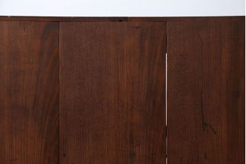 レトロ家具　昭和レトロ モールガラス アンティーク収納棚(キャビネット)