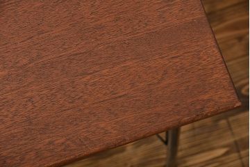 アンティーク家具　アンティーク 天板一枚板 古材を使った鉄脚テーブル(1)(作業台、机)