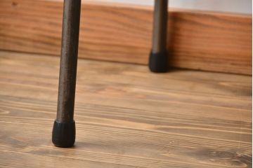アンティーク家具　アンティーク 天板一枚板 古材を使った鉄脚テーブル(1)(作業台、机)