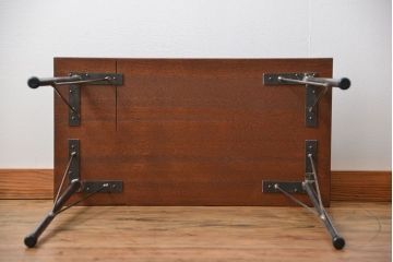 アンティーク家具　アンティーク 天板一枚板 古材を使った鉄脚テーブル(1)(作業台、机)