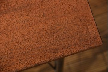 アンティーク家具　アンティーク 天板一枚板 古材を使った鉄脚テーブル(1)