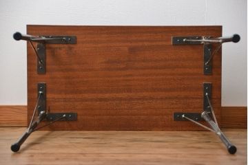 アンティーク家具　アンティーク 天板一枚板 古材を使った鉄脚テーブル(2)