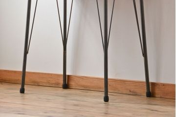アンティーク家具　アンティーク  天板一枚板 古材を使った鉄脚テーブル(4)(作業台、机)