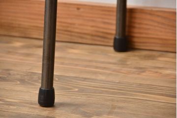 アンティーク家具　アンティーク 天板一枚板 古材を使った鉄脚テーブル(3)