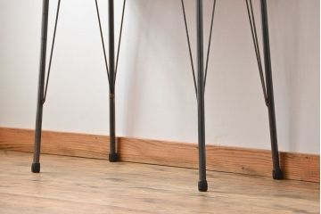 アンティーク家具　アンティーク 天板一枚板 古材を使った鉄脚テーブル(6)(作業台、机)