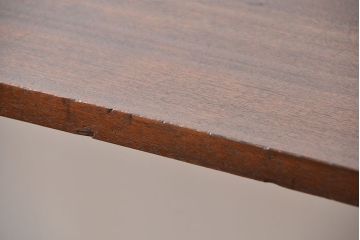 アンティーク家具　天板一枚板　古材天板の横長テーブル(作業台)