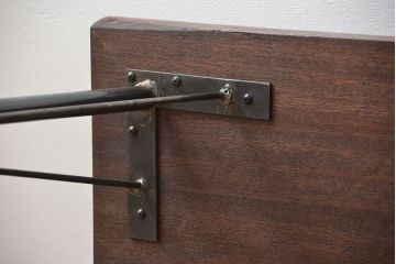 アンティーク家具　天板一枚板　古材天板の横長テーブル(作業台)