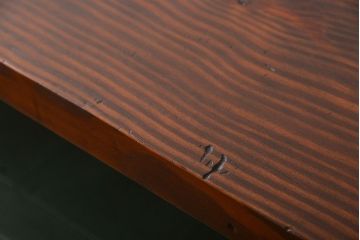 アンティーク家具　アンティークペイント　シンプルな横長作業台(テーブル、机)