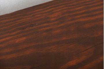 アンティーク家具　アンティークペイント　シンプルな横長作業台(テーブル、机)