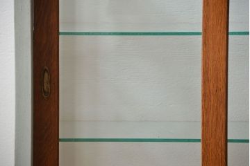 アンティーク家具　アンティークペイント　小さな引き出し付きガラスケース(ショーケース、飾り棚)