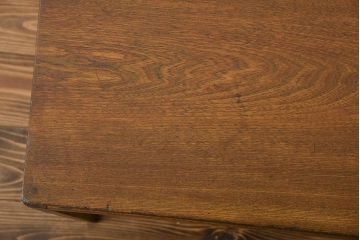 レトロ家具　昭和レトロ 古い栓材のアンティークサイドテーブル(机)