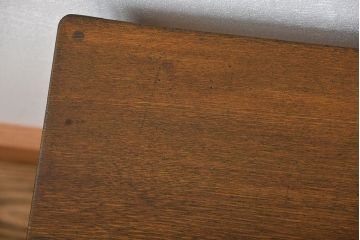 レトロ家具　昭和レトロ 古い栓材のアンティークサイドテーブル(机)