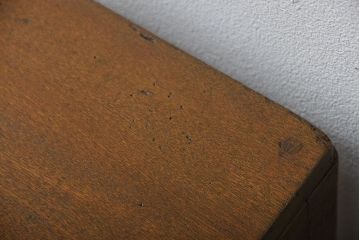 レトロ家具　昭和レトロ 古い栓材のアンティークサイドテーブル(机)