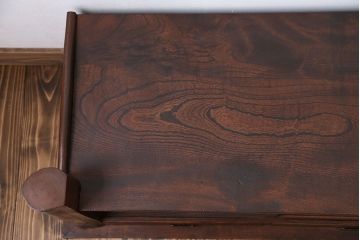 アンティーク家具　古民具・骨董 古い欅材の引き出し付き置き床(ローボード)