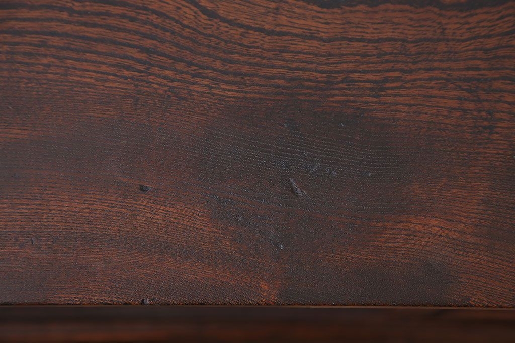 アンティーク家具　古民具・骨董 古い欅材の引き出し付き置き床(ローボード)