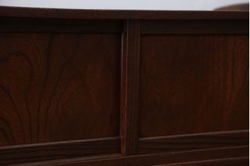 アンティーク家具　古民具・骨董 古い欅材の引き出し付き置き床(ローボード)