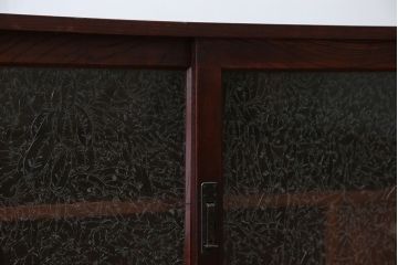 アンティーク家具　アンティーク 前面欅材の鉄脚付きローボード(収納棚、テレビボード)