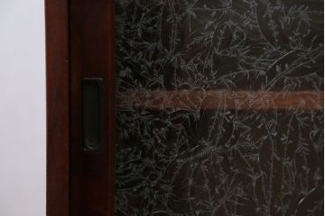 アンティーク家具　アンティーク 前面欅材の鉄脚付きローボード(収納棚、テレビボード)