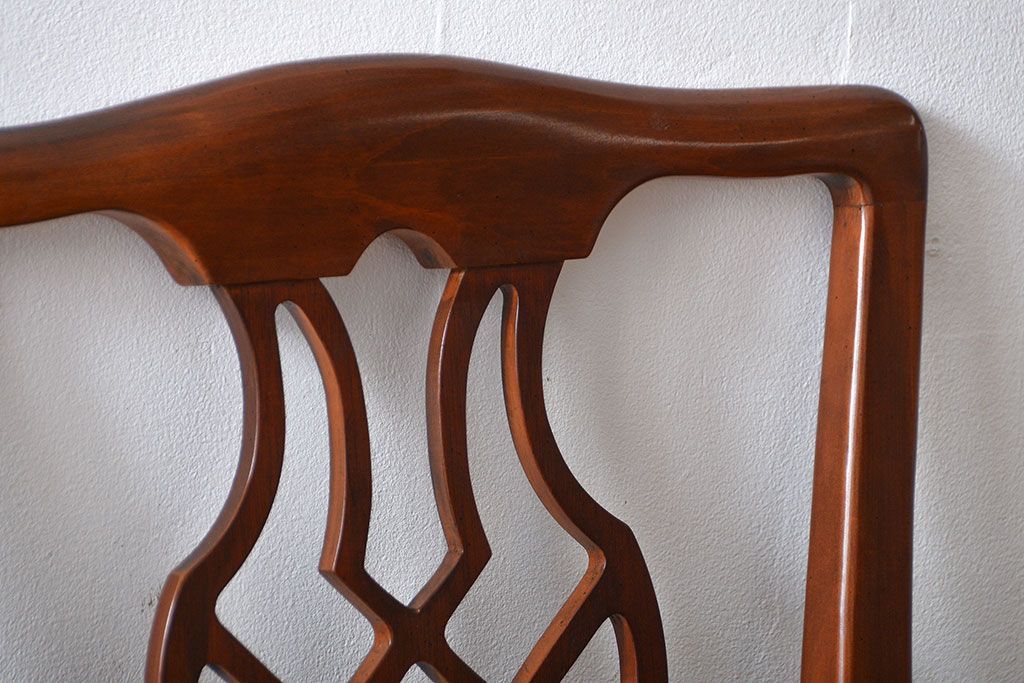 中古　ドレクセル　マホガニー材　ダイニングチェア2脚セット(1)(椅子、イス)