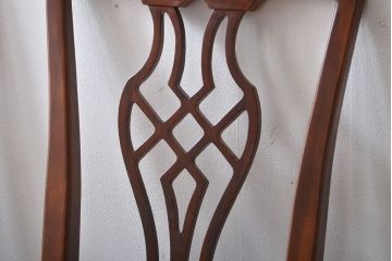 中古　ドレクセル　マホガニー材　ダイニングチェア2脚セット(1)(椅子、イス)