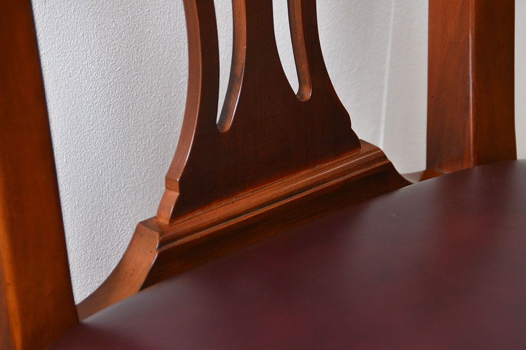 中古　ドレクセル　マホガニー材　ダイニングチェア2脚セット(1)(椅子、イス)