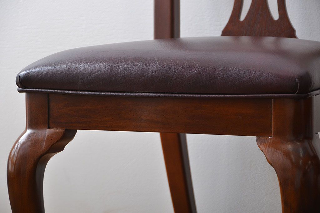 中古　ドレクセル　マホガニー材　ダイニングチェア2脚セット(1)(椅子、イス)