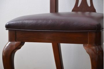 中古　ドレクセル　マホガニー材　ダイニングチェア2脚セット(1)(椅子、イス)