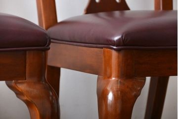 中古　ドレクセル　マホガニー材　ダイニングチェア2脚セット(1)(椅子、イス)