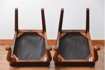 中古　ドレクセル　マホガニー材　ダイニングチェア2脚セット(1)(椅子、イス)