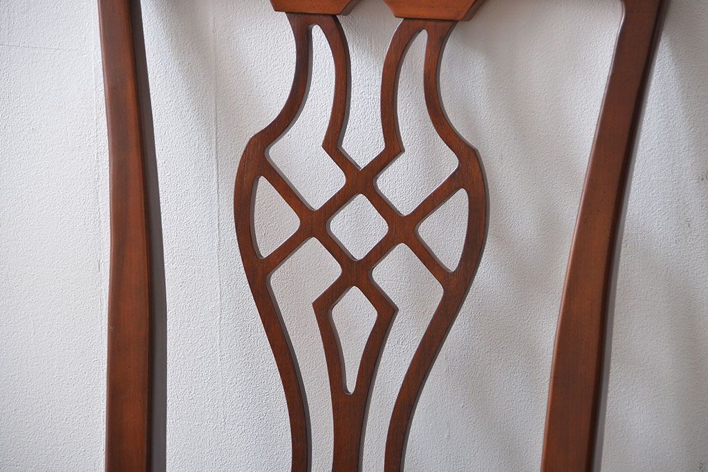 中古　ドレクセル　マホガニー材　ダイニングチェア2脚セット(2)(椅子、イス)