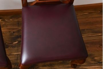 中古　ドレクセル　マホガニー材　ダイニングチェア2脚セット(2)(椅子、イス)