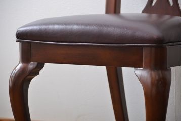 中古　ドレクセル　マホガニー材　ダイニングチェア2脚セット(2)(椅子、イス)