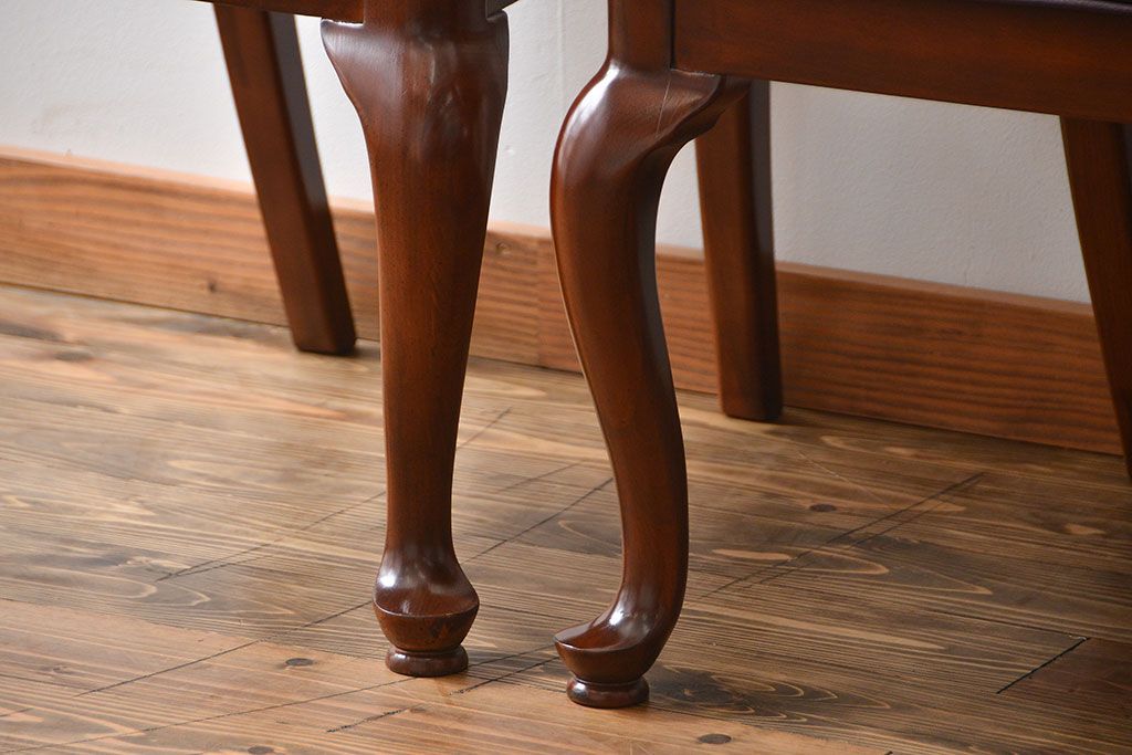 中古　ドレクセル　マホガニー材　ダイニングチェア2脚セット(2)(椅子、イス)