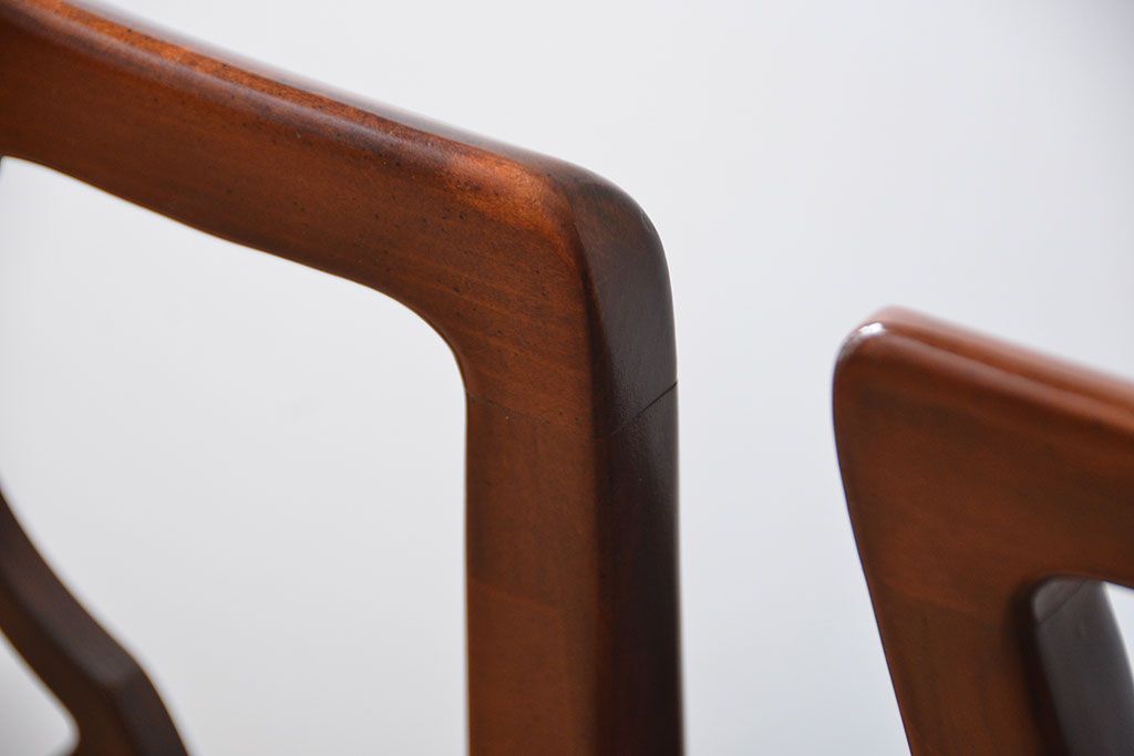 中古　ドレクセル　マホガニー材　ダイニングチェア2脚セット(2)(椅子、イス)