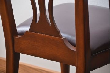 中古　ドレクセル　マホガニー材　ダイニングチェア2脚セット(2)(椅子、イス)