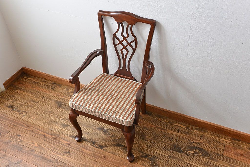 中古　ドレクセル　マホガニー材　アームチェア(椅子、イス)