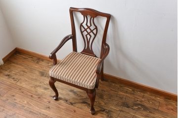 中古　ドレクセル　マホガニー材　アームチェア(椅子、イス)